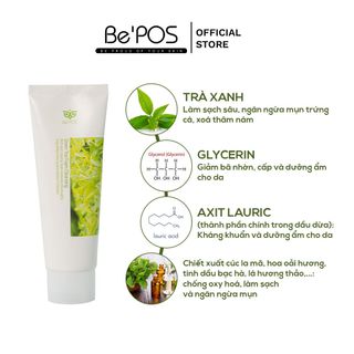 SỮA RỬA MẶT GREEN TEA FOAM CLEANSING 180ML - BE'POS