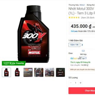 Nhớt Motol 300V chính hàng-Nhập cont từ Đức