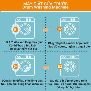 HỘP 12 VIÊN TẨY VỆ SINH MÁY GIẶT.