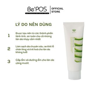 SỮA RỬA MẶT ALOE FOAM CLEANSING 180ML - BE'POS