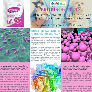 Vemedim PROBISOL PETS - MEN TIÊU HÓA CHO CHÓ, MÈO 5g