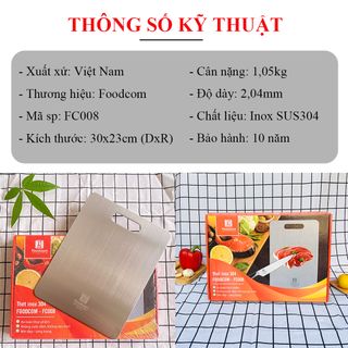 Sỉ thớt inox chuẩn 304 Foodcom