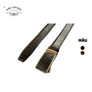 Dây lưng da BÒ D112 King leather in đà điểu full box bảo hàng 24 tháng