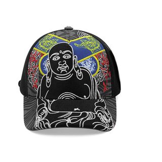 Nón lưỡi trai True Religion thêu ông địa màu đen