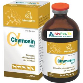 Vemedim CHYMOSIN FORT - Tiêu viêm, chống phù nề, tan máu bầm trên trâu, bò, dê, cừu, ngựa, heo, chó.