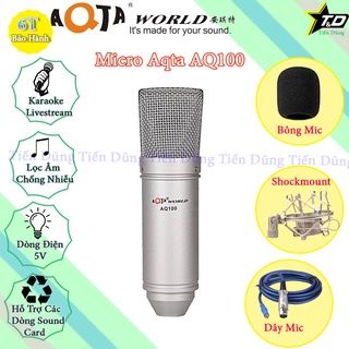 Mic thu âm Aqta AQ100 chạy nguồn 5v dùng cho các sound card thu âm chuyên để ghi âm , karaoke, livestream giá sỉ giá sỉ