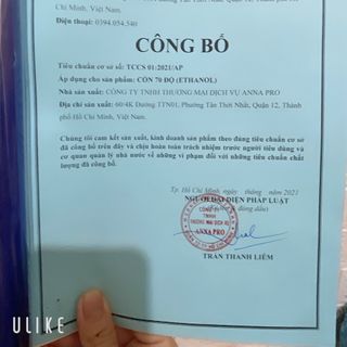 Cồn chai 100ml 500ml 1000ml AnnaPro