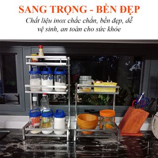 Kệ đựng gia vị đa năng 2 tầng - Foodcom - Made in Việt Nam