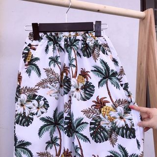 Quần Hoa Lá đi biển nhiều mẫu( Vải Kate )