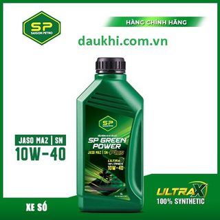 - dầu nhờn dầu nhớt xe số Saigonpetro - SP Green Power Plus SN 10W40 - Chai 0.8 L Dầu tổng hợp 100% giá sỉ