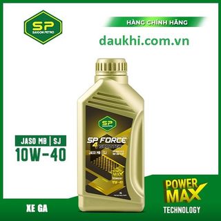 - Thùng 24 chai dầu nhờn dầu nhớt Xe Tay Ga Saigonpetro SP Force 4T Scotter SJ 10W-40-Chai 0.8L Cho Động Cơ 4 Thì