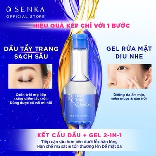 GEL RỬA MẶT TẨY TRANG 2 TRONG 1 PERFECT CLEAR CLEANSE SENKA 170ML