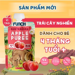 (4 Tháng +) Trái Cây Nghiền Ăn Dặm Chính Hãng Úc FUNCH 100% Lê, 100% Táo Xay Nhuyễn 120g