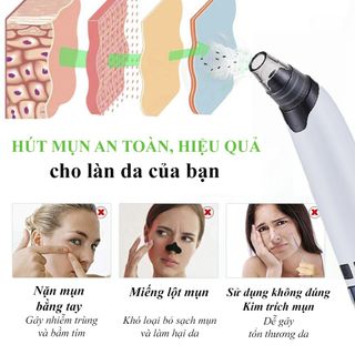 Set máy rửa mặt silicone+hút mụn đầu đen BE03- Combo chăm sóc da sạch sâu-Hết mụn cám, mụn đầu đen-Sạch lỗ chân lông