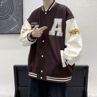 Áo khoác bomber logo thêu thun nỉ mềm mịn