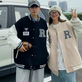 Áo khoác bomber logo thêu thun nỉ mềm mịn