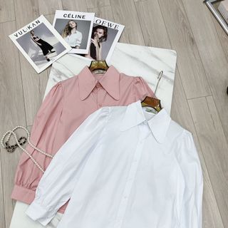 Chuyên sỉ áo sơ mi cổ nhọn tay phồng Xưởng may YoYo chuyên sỉ thun thái