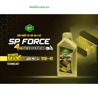 - Thùng 24 chai dầu nhờn dầu nhớt Xe Tay Ga Saigonpetro SP Force 4T Scotter SJ 10W-40-Chai 1 L Cho Động Cơ 4 Thì