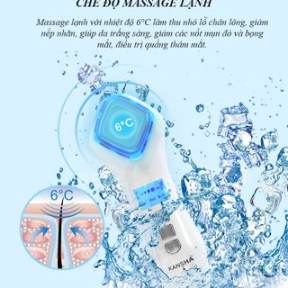 Máy di tinh chất nóng lạnh KANSHA BE04-Điện đẩy dưỡng chất-Làm sạch sâu-Massage nâng cơ-Trẻ hóa da-Da sáng đều màu