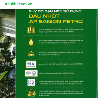 - dầu nhớt dầu nhớt xe số Saigonpetro - SP Super Force 4T SG 15W-40 - Chai 0.8L Dành Cho Xe Số 4 Thì