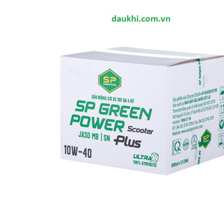 - Thùng 12 chai dầu nhờn dầu nhớt xe tay ga SaigonPetro SP Green Power Scotter Plus SN 10W-40 Chai 0.8L Dầu Tổng Hợp giá sỉ