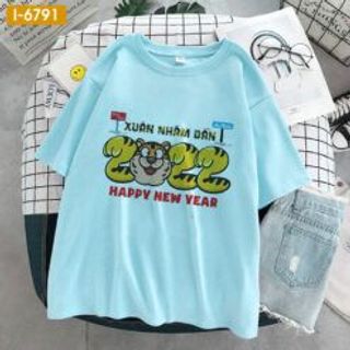 Áo Unisex Màu Trắng In Hình Hổ Năm Mới