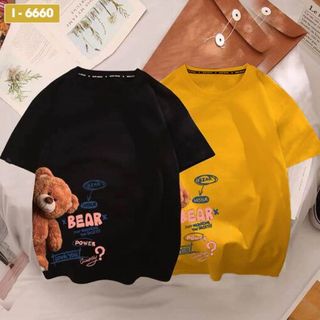Áo Thun Unisex In Hình Gấu Lấp Ló