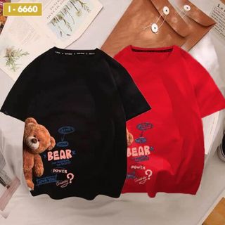 Áo Thun Unisex In Hình Gấu Lấp Ló