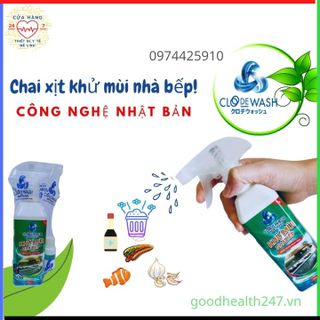 Chai Xịt Khử Mùi Nhà Bếp Công Nghệ Nhật Bản Clodewash