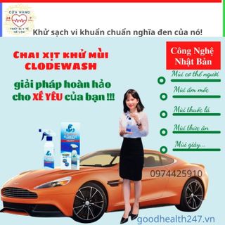 Chai Xịt Khử Mùi Đa Năng Công Nghệ Nhật Bản Clodewash 300ml