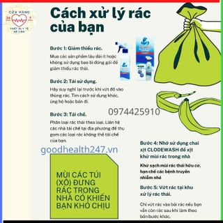 Chai Xịt Khử Mùi Đa Năng Công Nghệ Nhật Bản Clodewash 300ml