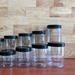 Hũ Nhựa PET Nắp Nhựa 500ml (nâu, đen, trắng)