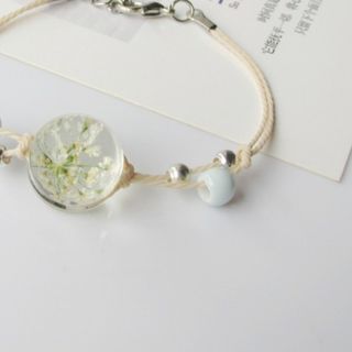 Vòng tay cho nữ mặt ép hoa khô