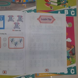 Bộ 8 Quyển Tô Màu, Tô Chữ, Tô Số Cho Bé 5-6 Tuổi