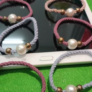 Buộc tóc mix hạt xinh
