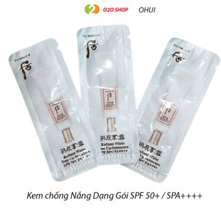 Kem Chống Nắng Dưỡng Trắng Nâng Tone Tức Thì WHOO SPF50+/ PA++++ - Hàn Quốc - Dạng Gói Dùng Thử - O2O Kem Chống Nắng WHOO Hàn Quốc