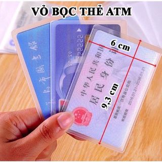 (COMBO 10 )TÚI NHỰA ĐỰNG BẢO VỆ THẺ ATM, CĂN CƯỚC CÔNG DÂN, CARD VISIT, BẰNG LÁI XE, THẺ SINH VIÊN, THẺ NHÂN VIÊN