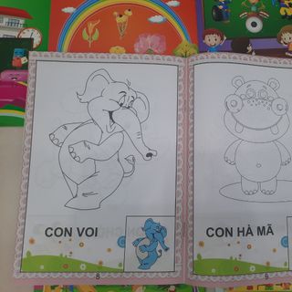 Bộ Tô Màu Cho Bé 3-4 Tuổi (8 Quyển)