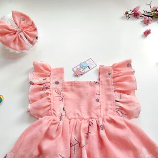Body váy cánh hồng cam nhẹ siêu ngọt ngào
