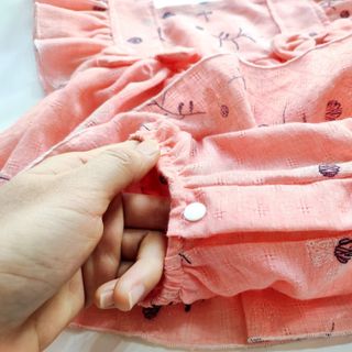 Body váy cánh hồng cam nhẹ siêu ngọt ngào