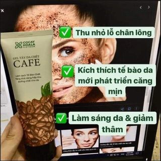 GEL TẨY DA CHẾT VÙNG MẶT CHIẾT XUẤT HẠT CAFE CỎ CÂY HOA LÁ 100g