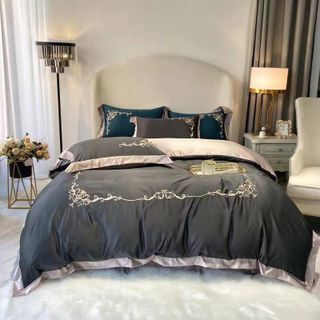 Bộ Chăn Ga Gối Lụa Phối Mềm Mát