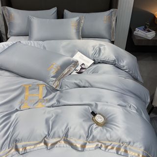 Bộ Chăn Ga Gối Lụa Phối Mềm Mát