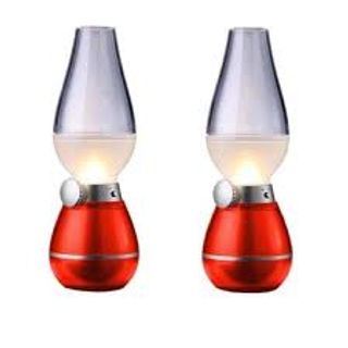 Đèn Dầu Cảm Ứng Điện Tử LED Thổi Tắt, Đèn Để Bàn Thờ Trang Trí Sạc Pin/