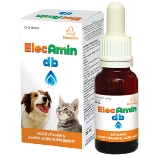 20ml Vemedim Elec Amin db thuốc nâng cao sức đề kháng, giảm stress cho chó mèo gà bồ câu, chim cảnh giá sỉ
