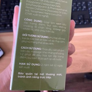 Dầu Tẩy Trang Bơ Nghệ 3in1 Sạch Sâu Dưỡng Ẩm Cải Thiện Lão Hóa Da Cỏ Cây Hoa Lá