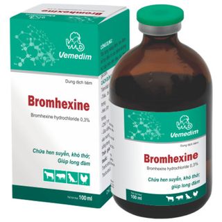 100ml Bromhexine thuốc làm loãng và tan đờm giúp giảm ho ở gia súc gia cầm chó mèo giá sỉ