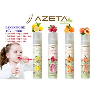 KEM ĐÁNH RĂNG HỮU CƠ DẠNG GEL HƯƠNG VỊ TRÁI CÂY CHO BÉ - AZETABIO
