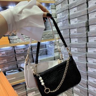 Túi cầm tay, đeo vai quai Ngọc trai size 20