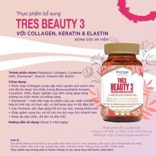 Viên Uống Chống Lão Hóa Tóc, Móng, Da Très Beauty 3 90 viên